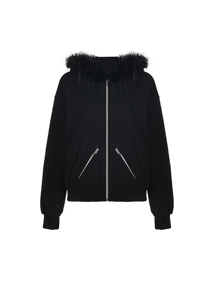 Luvik | Y2k löysä rento paikkaus takki