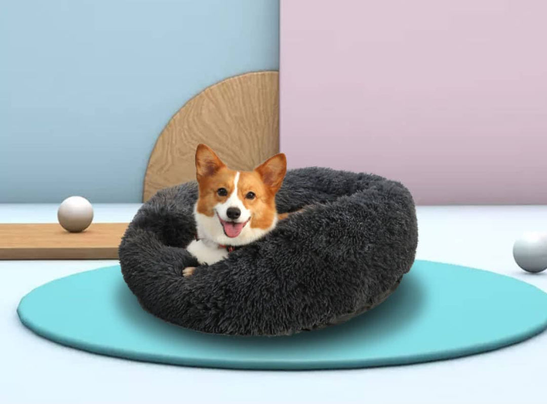Myk og beroligende donut hundeseng (Mange farger) | Luvikno