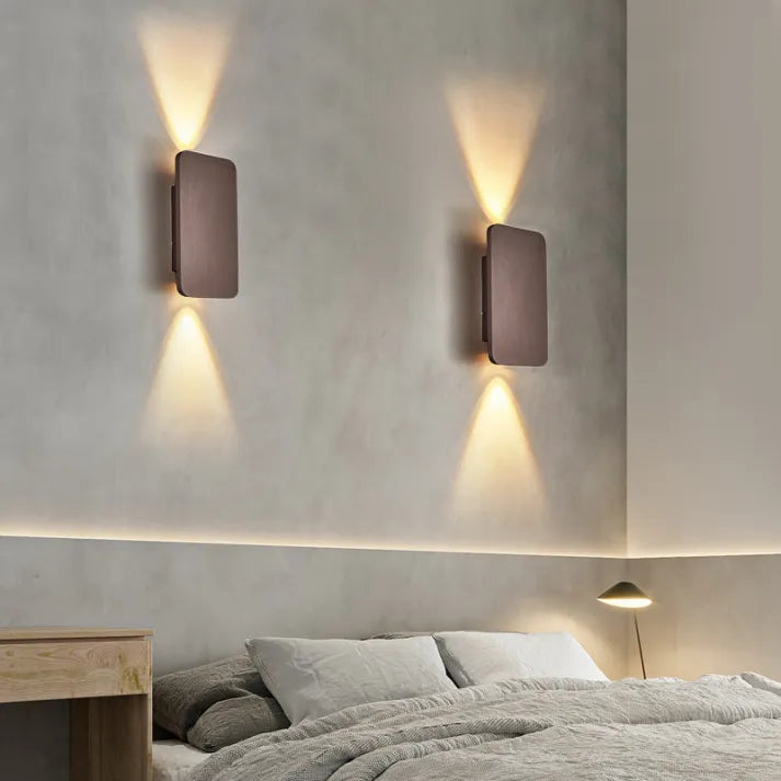 Vegglampe Moderne Metall Rektangulær LED Innendørs Luvikno
