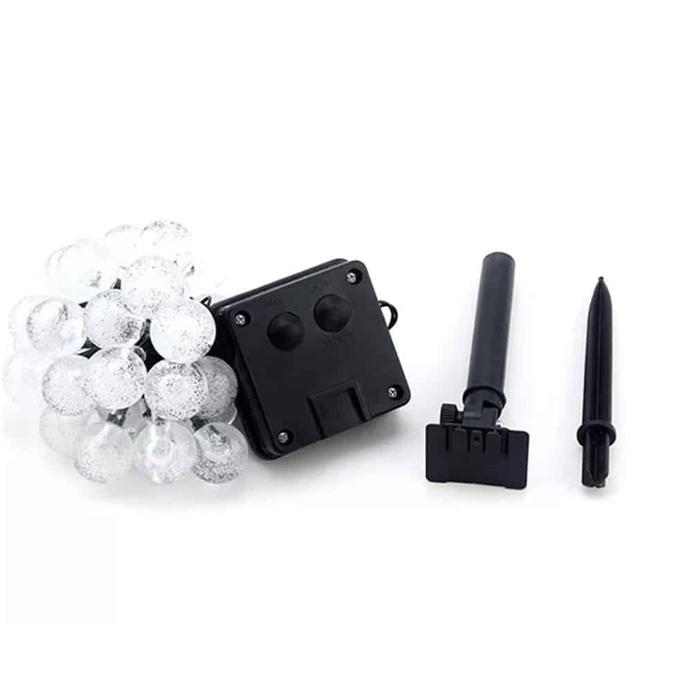 Solcelle lyslenker med ball lys - 5M-20 LED / 7M-50 LED / 12M-100 LED | Luvikno