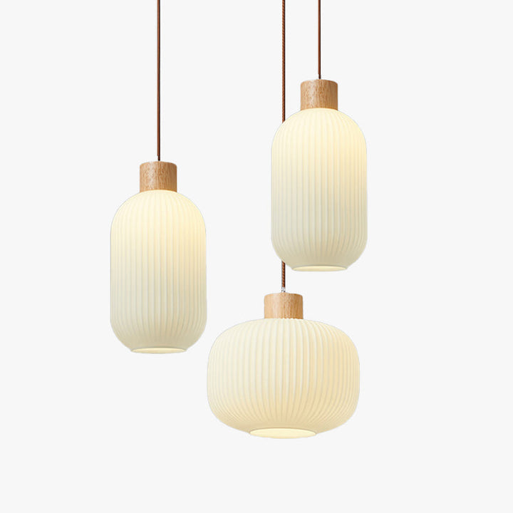 Luvikno | VintageLight - Stilig tre- og glasspendellampe