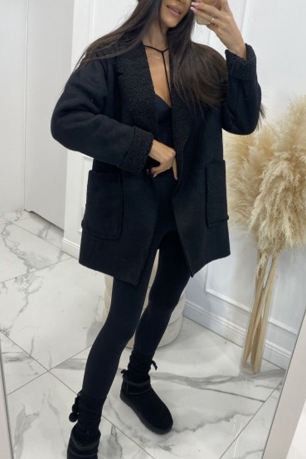 Luvik | kort Sherpa-damejakke