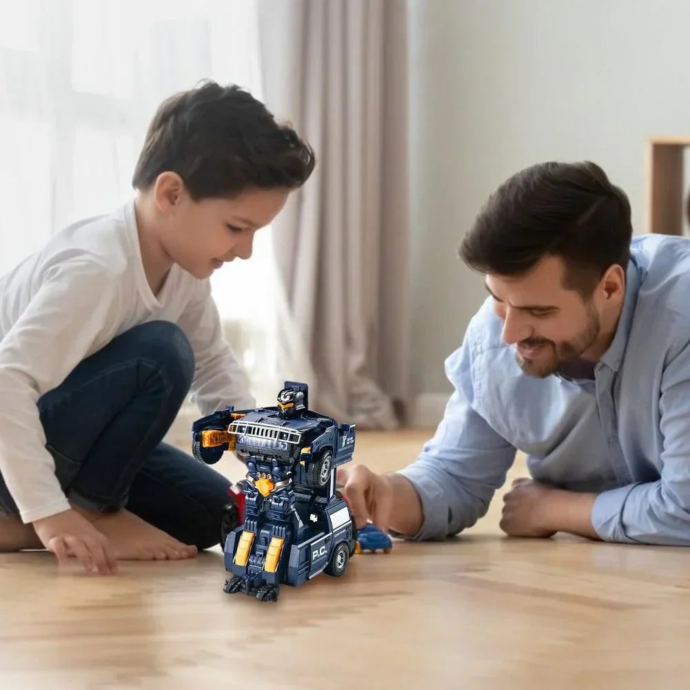 RoboPolice leke - Forvandlingsbar politibil og robot for barn Luvikno