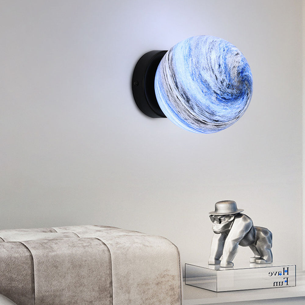 Glass Ceiling Light Modern Globe Fixture Luvikno