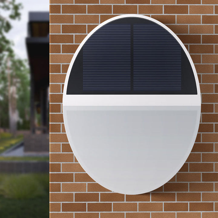 Solar utendørs vanntett rund flat kropp radar sensor LED vegglampe | Luvikno