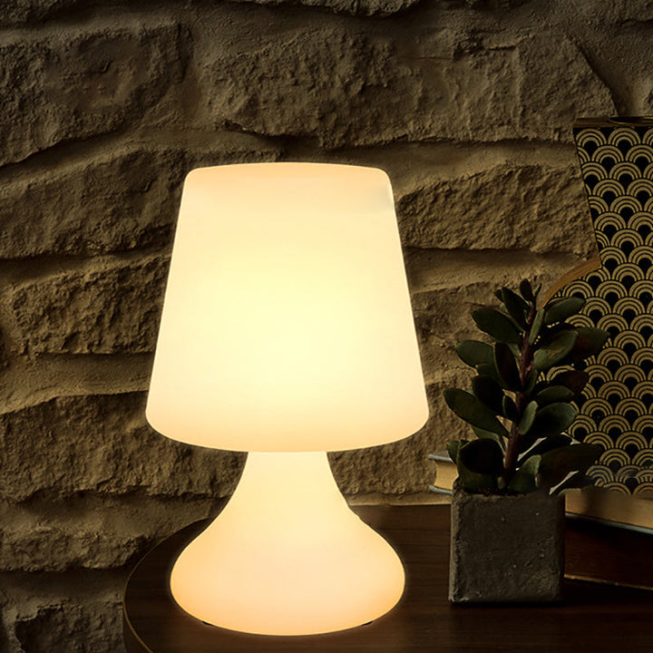 Moderne minimalistisk PE-koppform USB LED bordlampe nattlys for utendørs patio | Luvikno