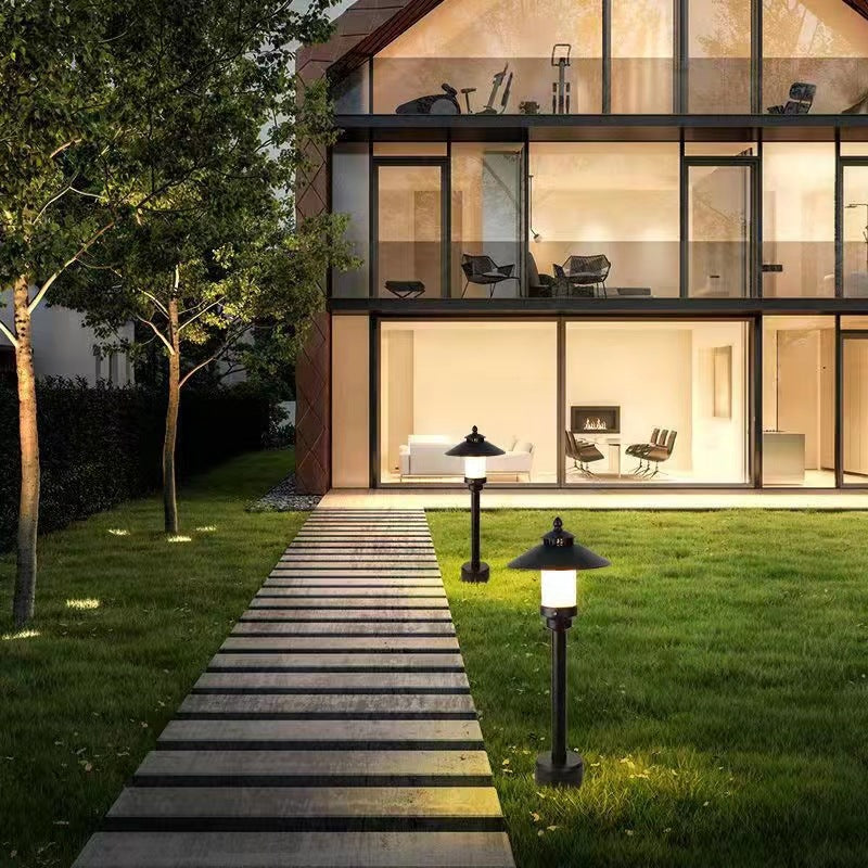 Moderne Minimalistisk Paraply Vanntett Aluminiums Marmor LED Utendørs Lys For Hage | Luvikno