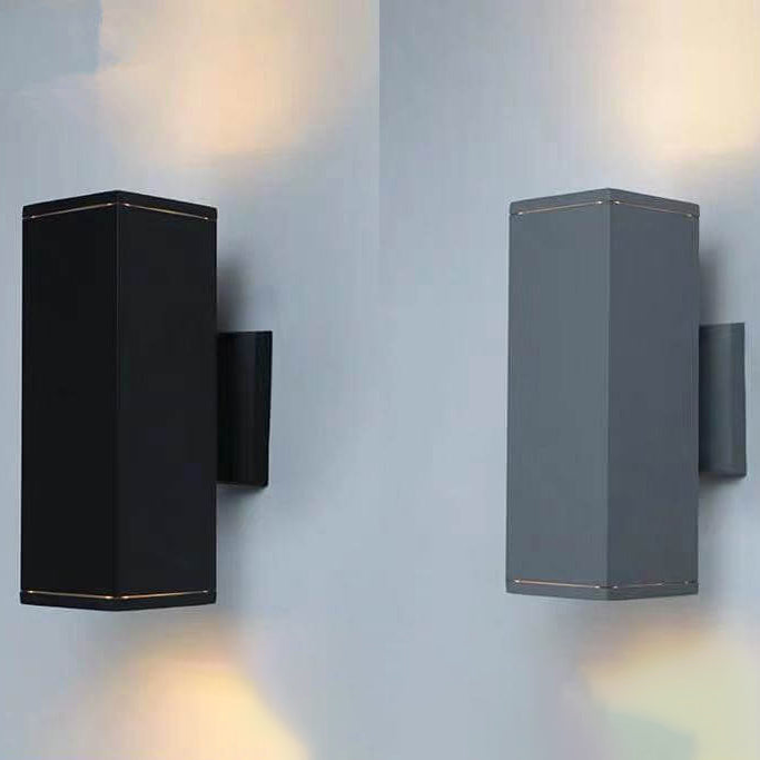 Moderne minimalistisk firkantet søyle LED lysende utendørs vanntett vegglampe | Luvikno