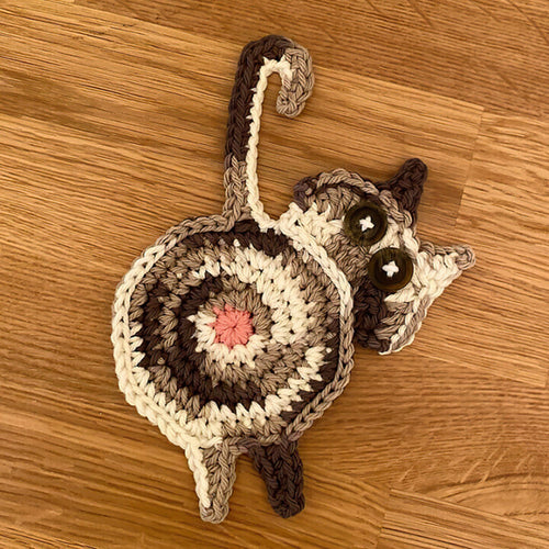 Morsomme katt rumpe coasters katt rumpe kopp matte strikket gave til kattefans | Luvikno