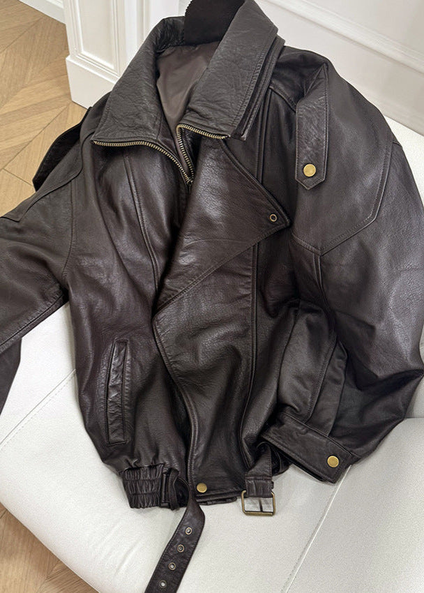 Luvik | Skinnbikerjakke – Vintage-inspirert Krav