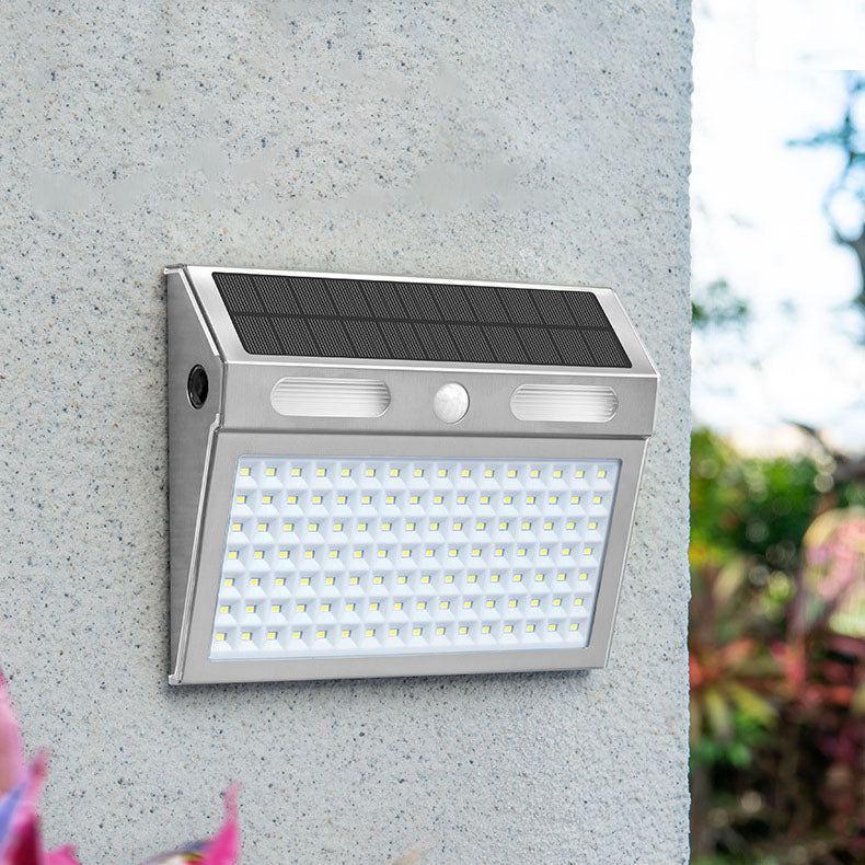 Solargenerator Induksjon Rustfritt Stål Trapezoidal LED Utendørs Vanntett Vegglampe | Luvikno