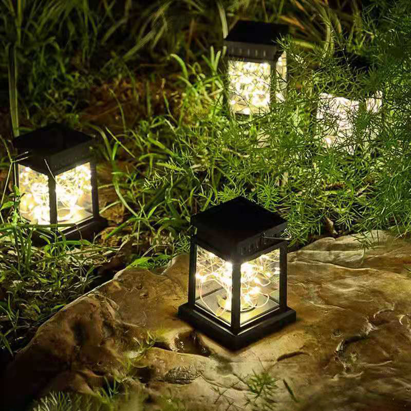 Moderne Minimalistiske Sol Rechteckige Jern Glass LED Utendørslys For Hage | Luvikno