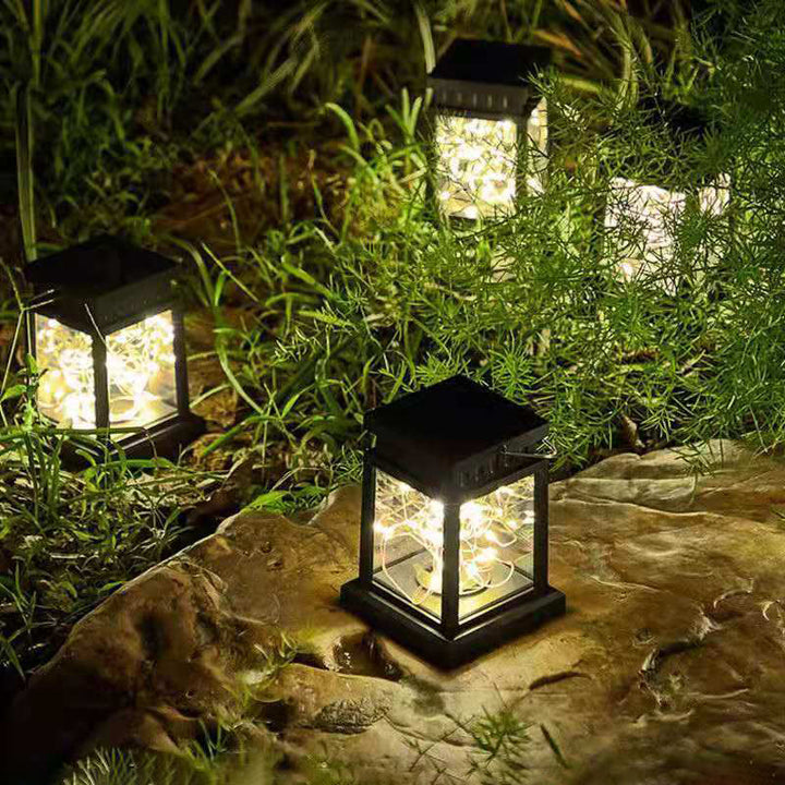 Moderne Minimalistiske Sol Rechteckige Jern Glass LED Utendørslys For Hage | Luvikno