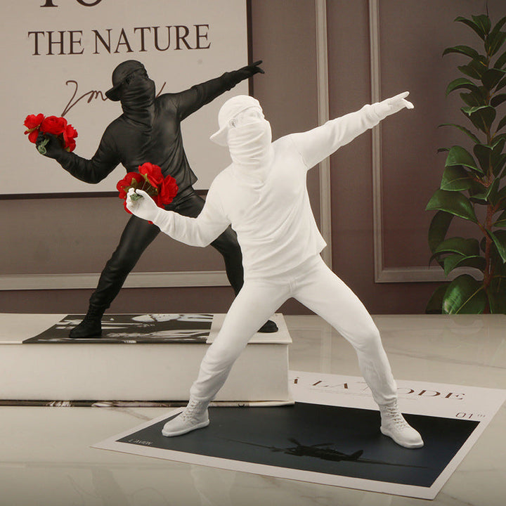 Banksy Flower Rioter Ornament | Luvikno