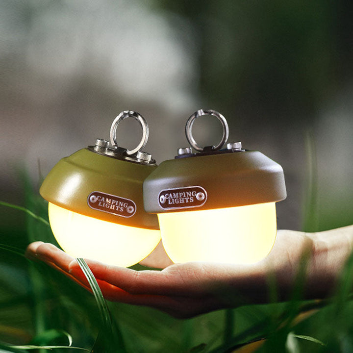 Moderne Kreativ Vannavstøtende Orb Metall PC LED Camping Utendørs Lys For Utendørs Patio | Luvikno