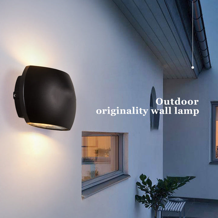 Moderne Industriell Halvsirkel Aluminium LED Utendørs Vegglampe For Hage | Luvikno