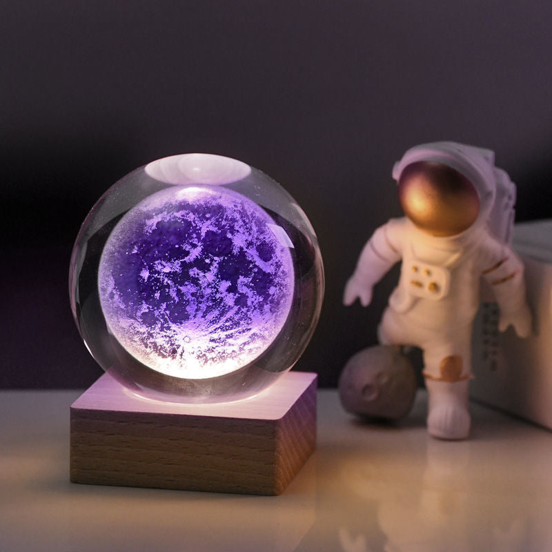 Luvikno | 3D Galaxy Crystal Ball Naturlampe Dekorativ Lampe