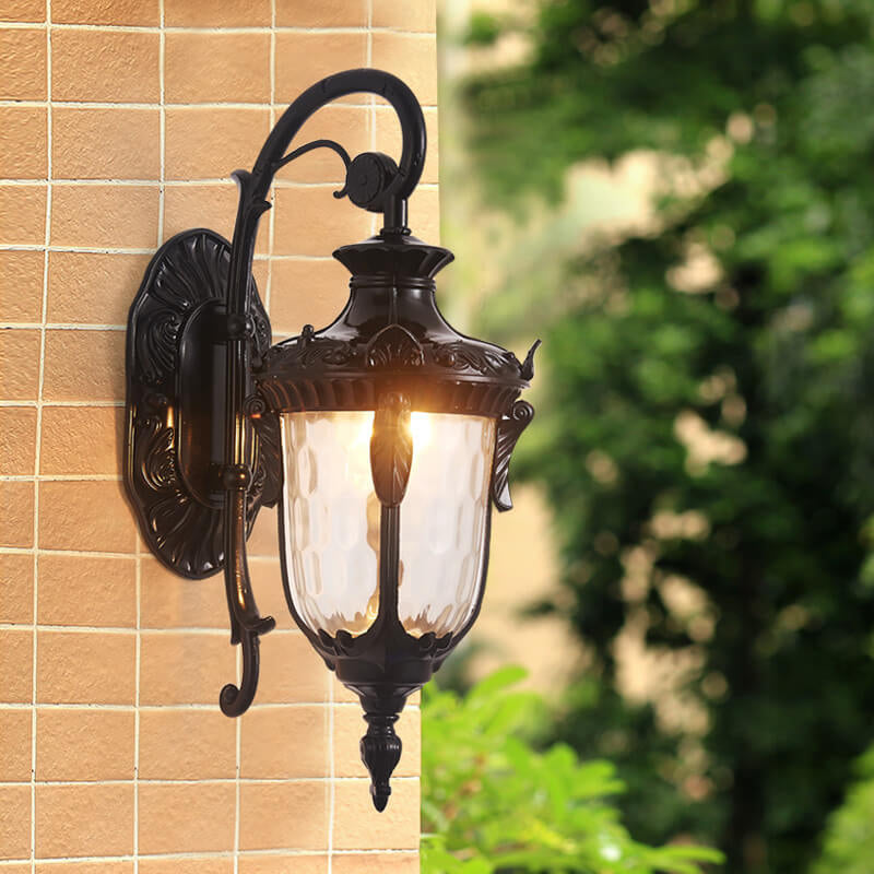 Europeisk Deluxe Lantern Utendørs Vanntett 1-Lys Vegglampe | Luvikno
