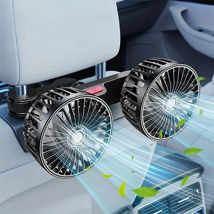 USB Vifte for Bil med 2 Hoder | Luvikno