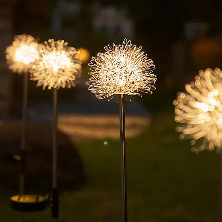 Solar LED Hage Lys (2 stk) Løvetann Design med Spike | Luvikno