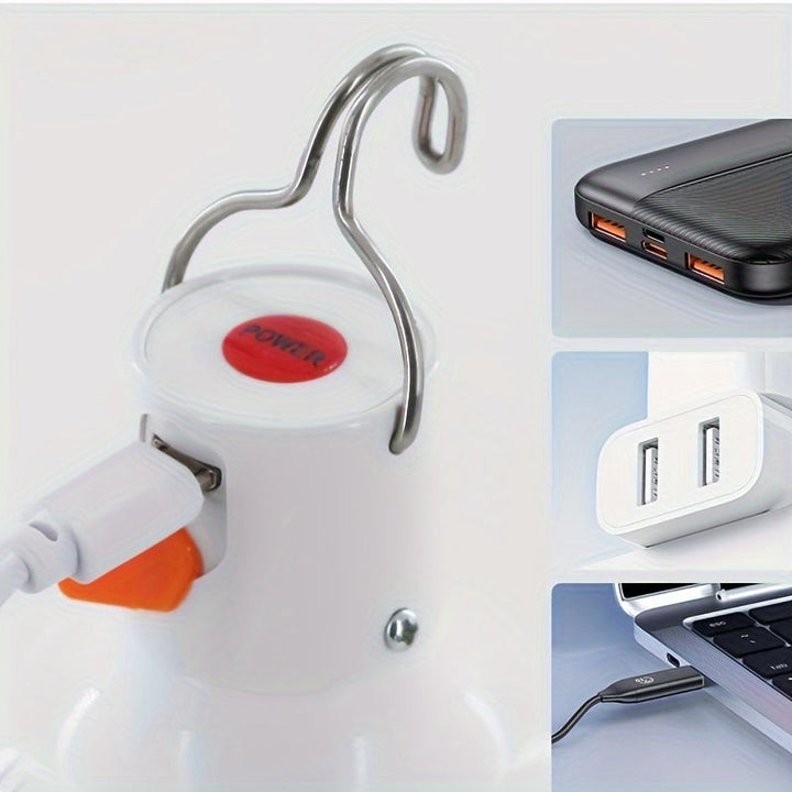 PowerGlow LED Lampe - Oppladbar USB Lampe med Litiumbatteri og ABS-hus | Luvikno