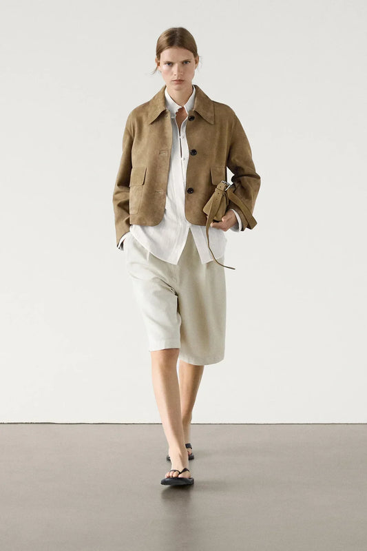 Luvik | Nahkatakki taskulla