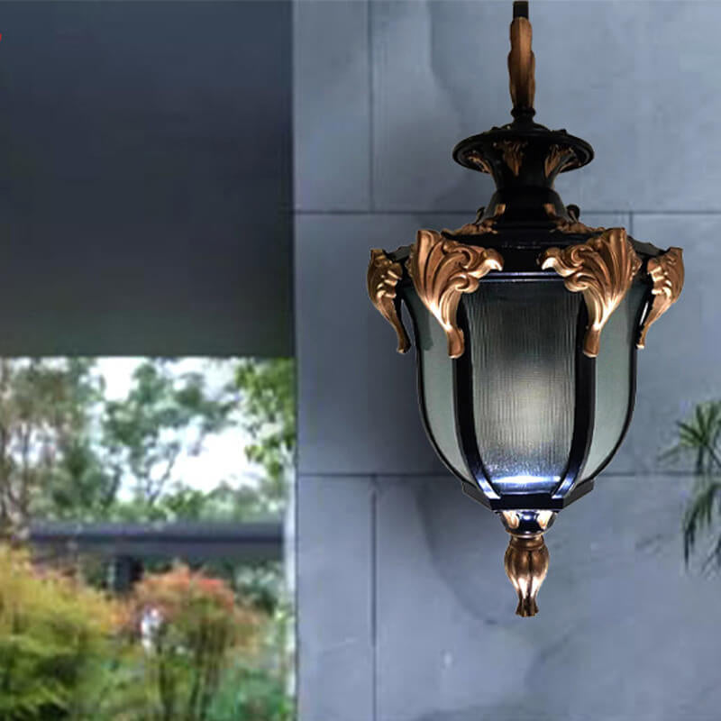 Europeisk Retro Laterne Glass Utendørs Vanntett 1-Lykt Vegglampe | Luvikno