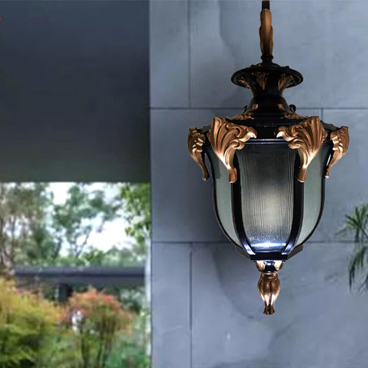 Europeisk Retro Laterne Glass Utendørs Vanntett 1-Lykt Vegglampe | Luvikno