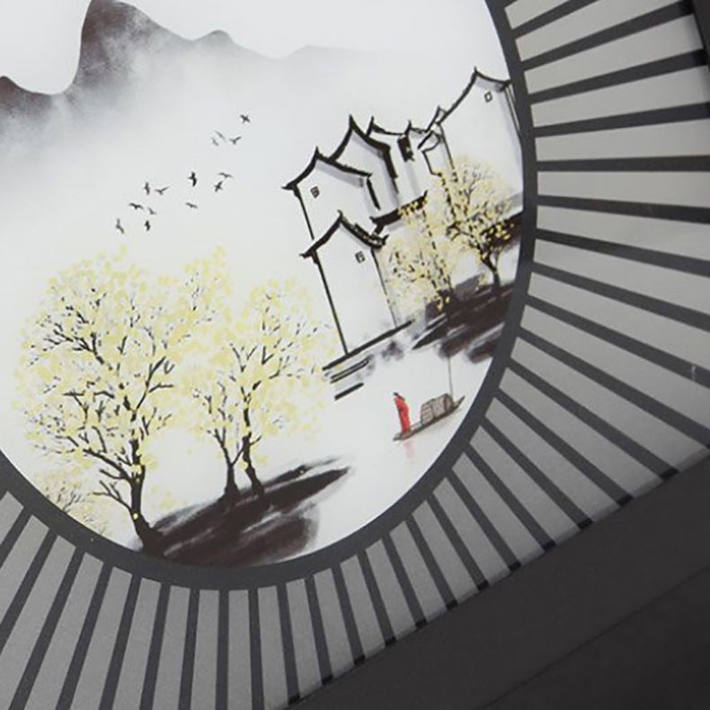 Tradisjonell kinesisk aluminium glass firkantet LED vanntett sol landskapslys for utendørs patio | Luvikno