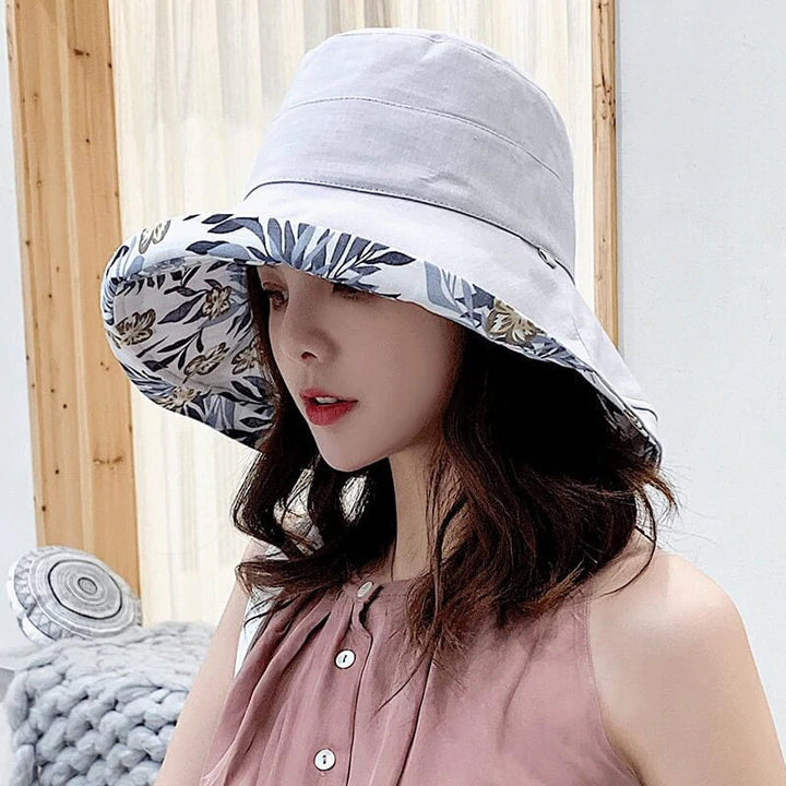 Bredbremmet bomull sommerhatt Luvikno