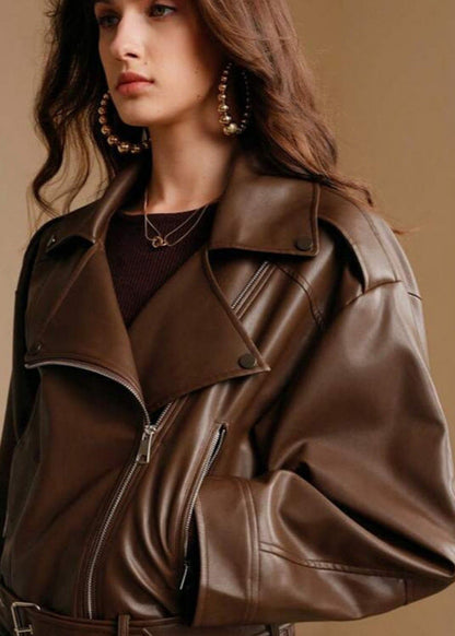 Luvik | Keinonahkainen moottoripyörätyyli takki – Moderni reuna