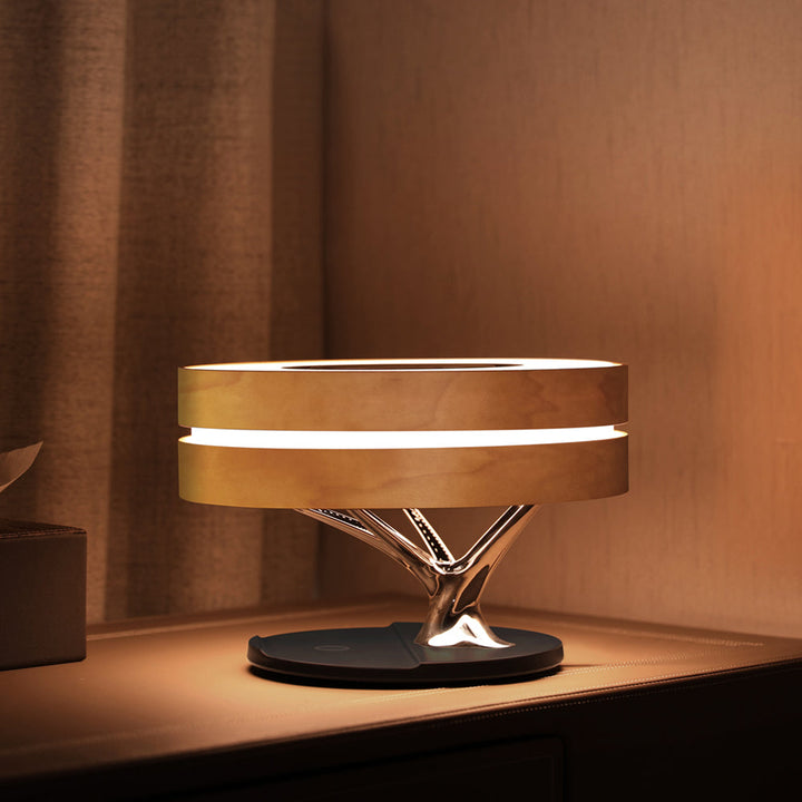 LumeCharge - Minimalistisk LED Bordlampe med Trådløs Lading | Luvikno