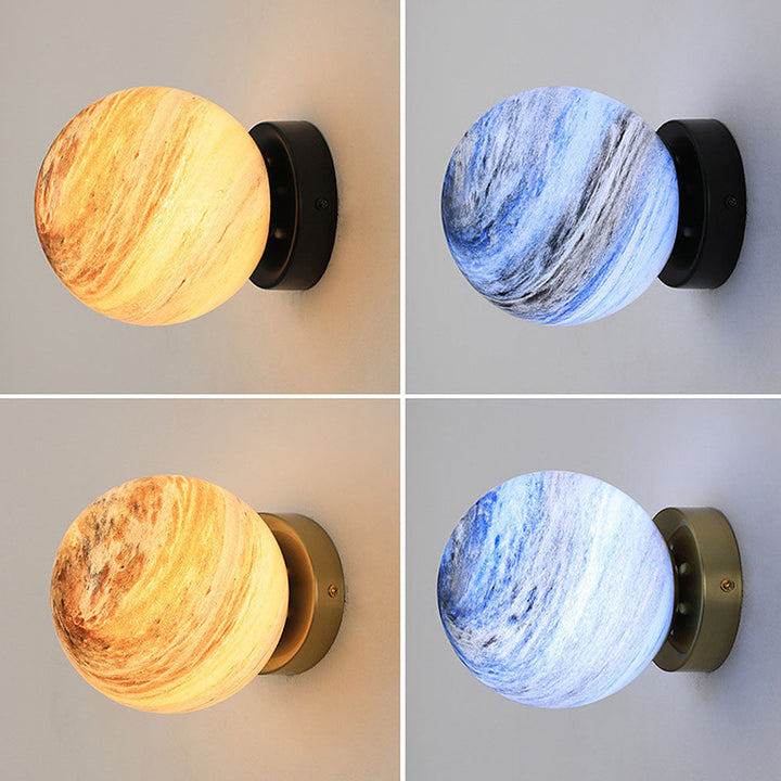 Glass Ceiling Light Modern Globe Fixture Luvikno