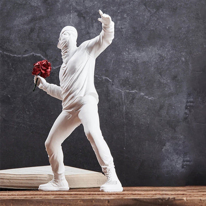 Banksy Flower Rioter Ornament | Luvikno