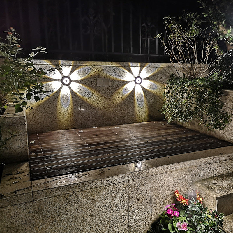 Moderne skandinavisk aluminium rund skjerm LED vegglampe for utendørs patio | Luvikno