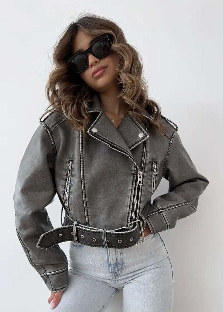 Luvik | Kunstlær Motorsykkelkåpe – Vintage Biker -stil