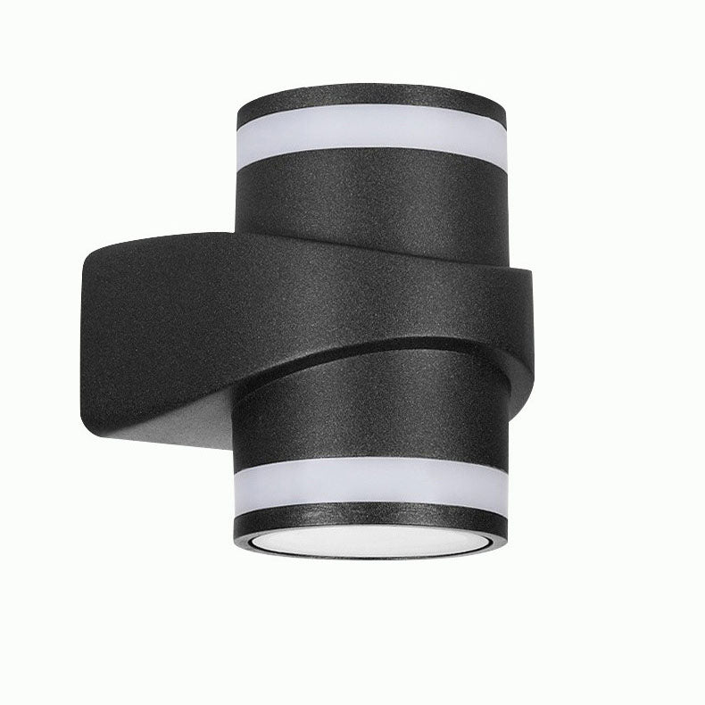 Moderne Sylinderformet Die-Cast Aluminium LED Vanntett Utendørs Hage Vegglampe | Luvikno