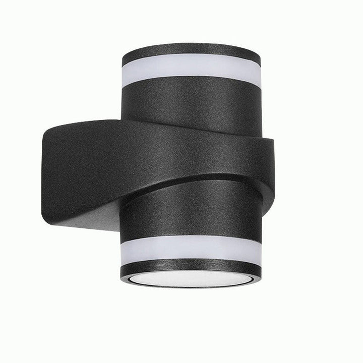 Moderne Sylinderformet Die-Cast Aluminium LED Vanntett Utendørs Hage Vegglampe | Luvikno