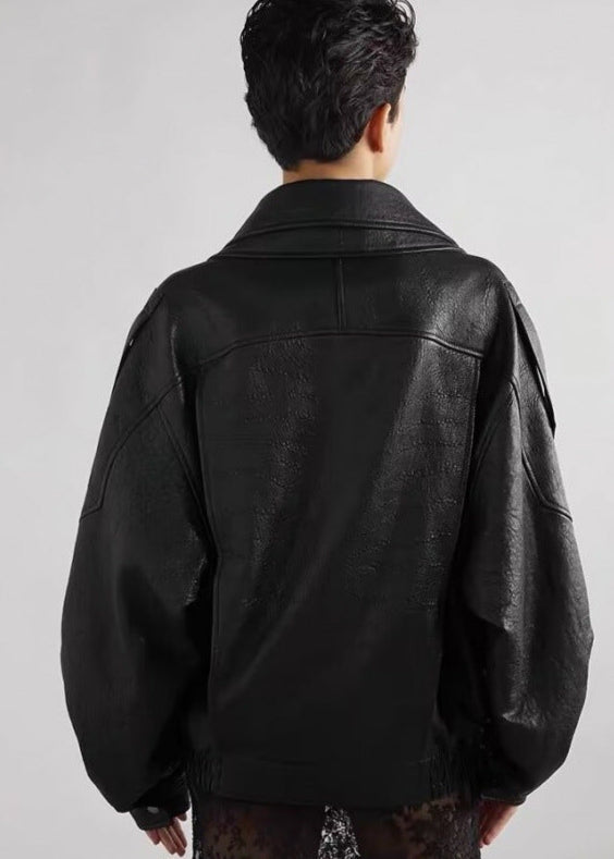 Luvik | Skinnbikerjakke – Vintage-inspirert Krav