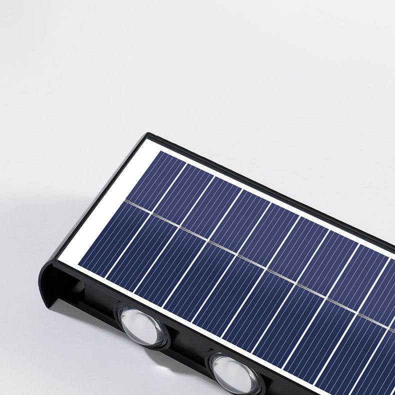 Luvikno | Lumiora Moderne Solar-LED Vegglampe for Utebruk | Rektangulært Design | IP56 Vanntett | Ulike Størrelser og Lys Intensiteter
