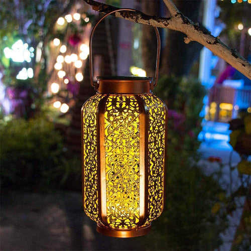 Moderne Art Deco Solvannresistent Hexagonal Lantern Jern LED Utendørs Lys For Hage | Luvikno