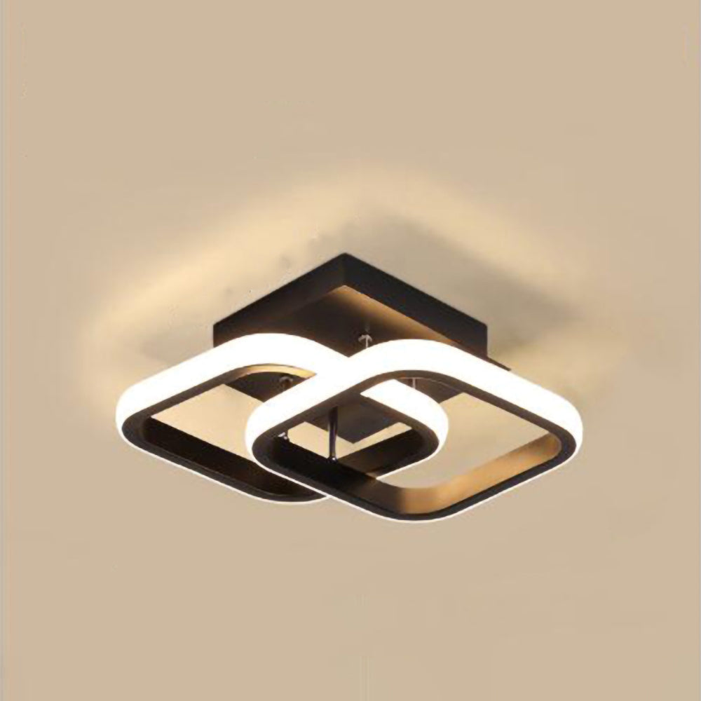 Taklampe med LED svart metallramme Luvikno