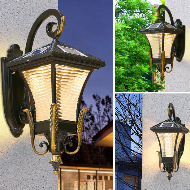 Europeisk stil Retro Aluminium Vanntett Utendørs 1-Lys Vegg Sconce Lampe | Luvikno