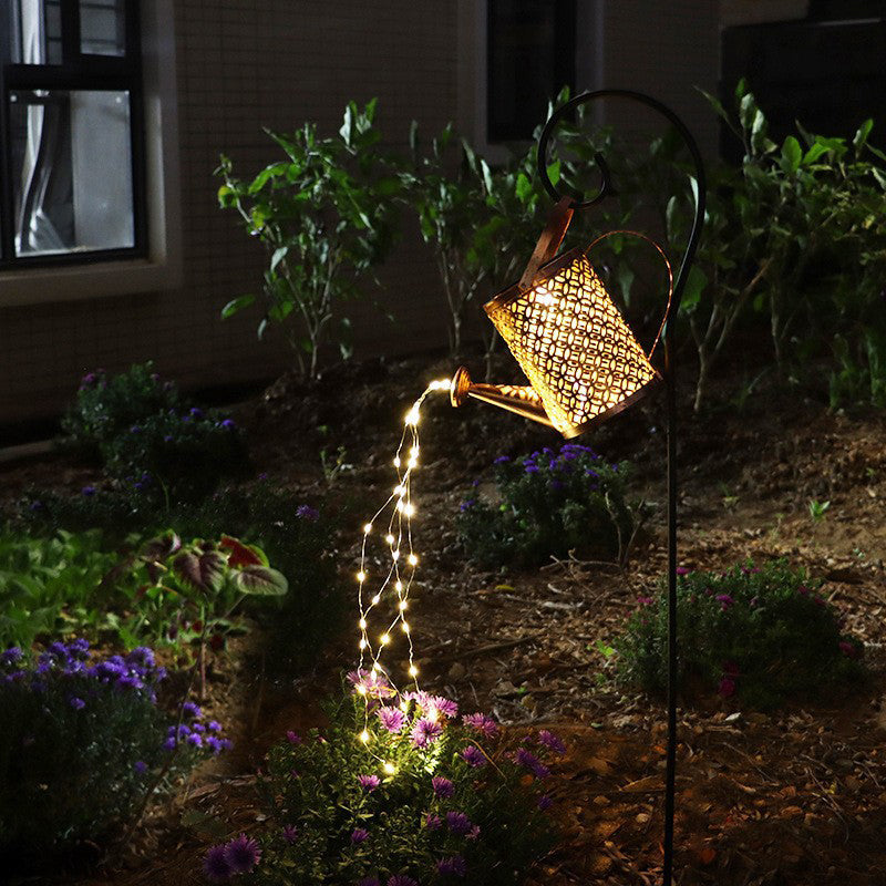 Moderne Kreative Solkettle Jern LED Utendørlys For Hage | Luvikno