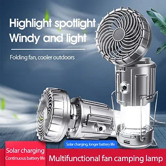 Lanterns Camping Solar Fan LED Light | Luvikno