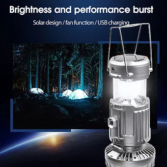 Lanterns Camping Solar Fan LED Light | Luvikno
