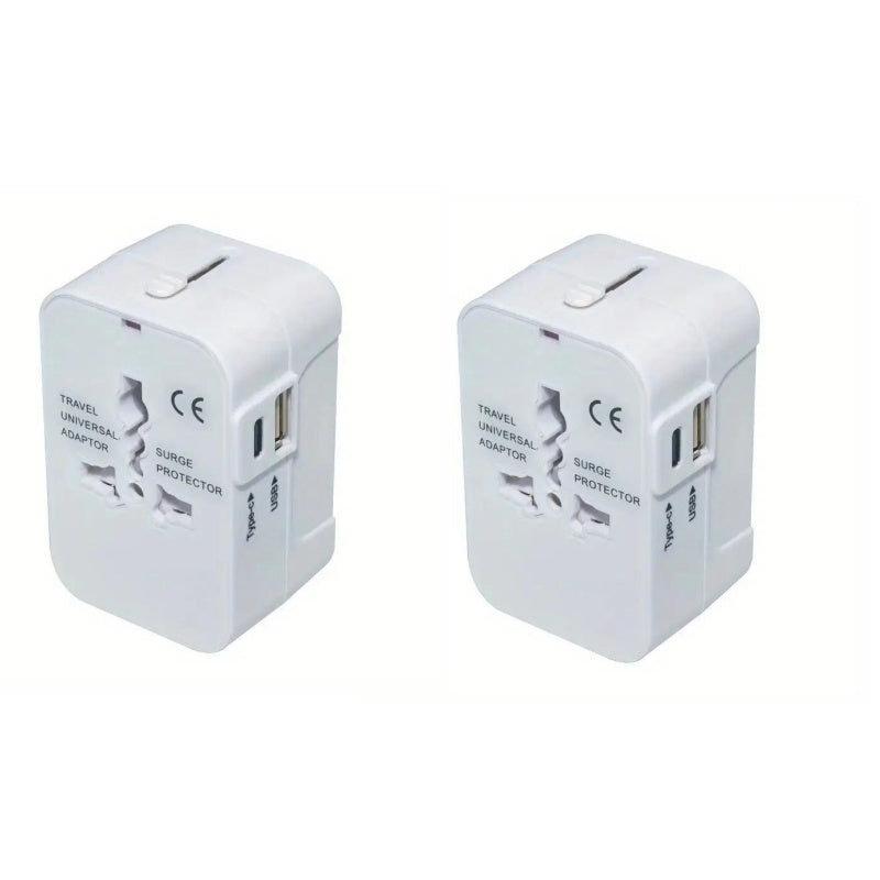 Universell reiseadapter med doble USB-porter | Luvikno