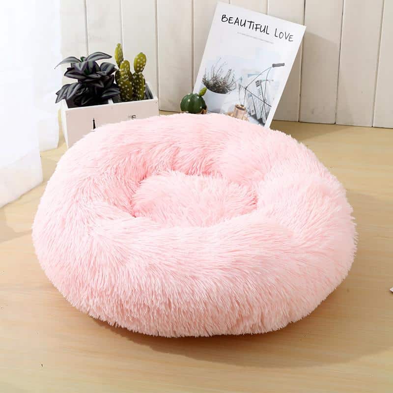 Myk og beroligende donut kattpute (svart, beige, grå eller rosa) | Luvikno