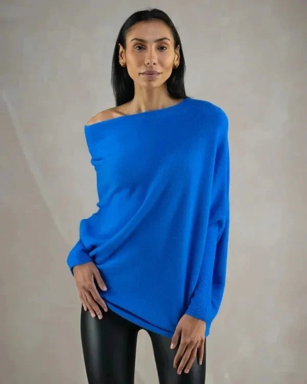 Luvik | Asymmetrisk draperad pullover