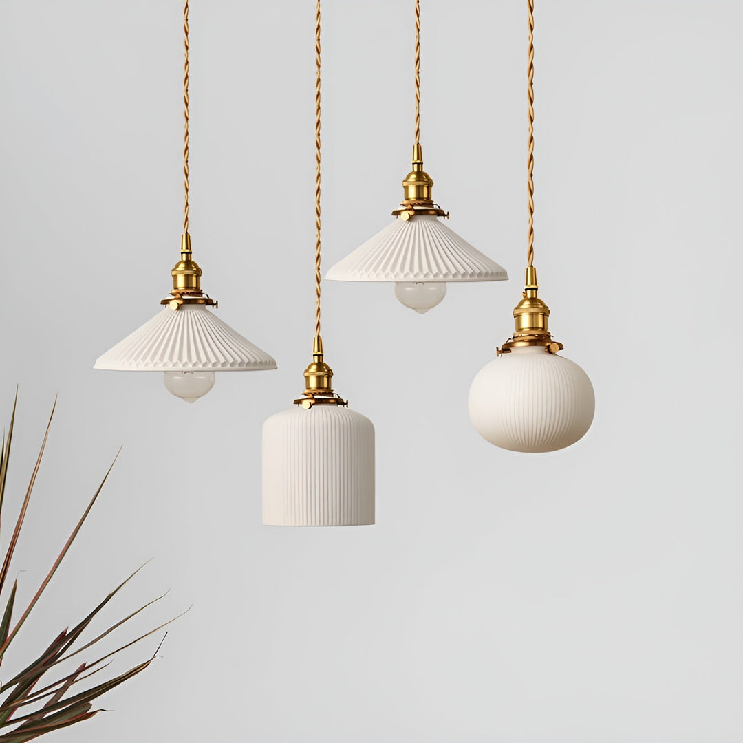AmberZen Light – Vintage Ceramic Glass Pendant Light | Luvikno